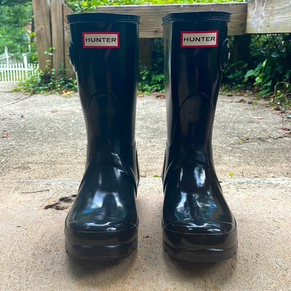 Hunter Shoes - BRAND NEW HUNTER RAIN BOOTS - Original Short - High Gloss Black - Size 5